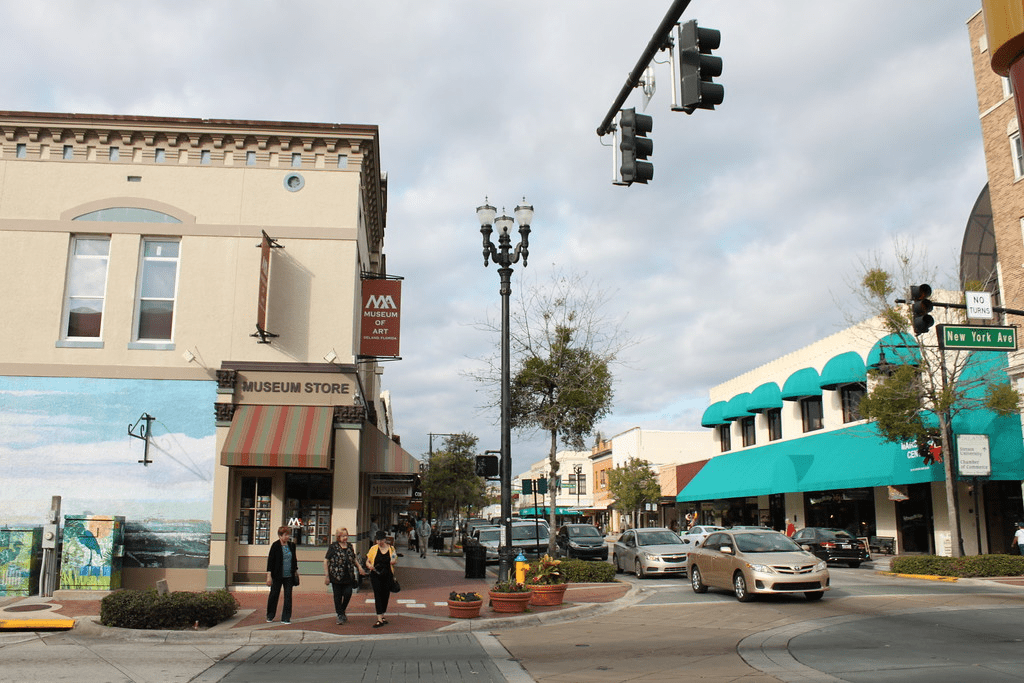 Beautiful downtown DeLand in Volusia County.